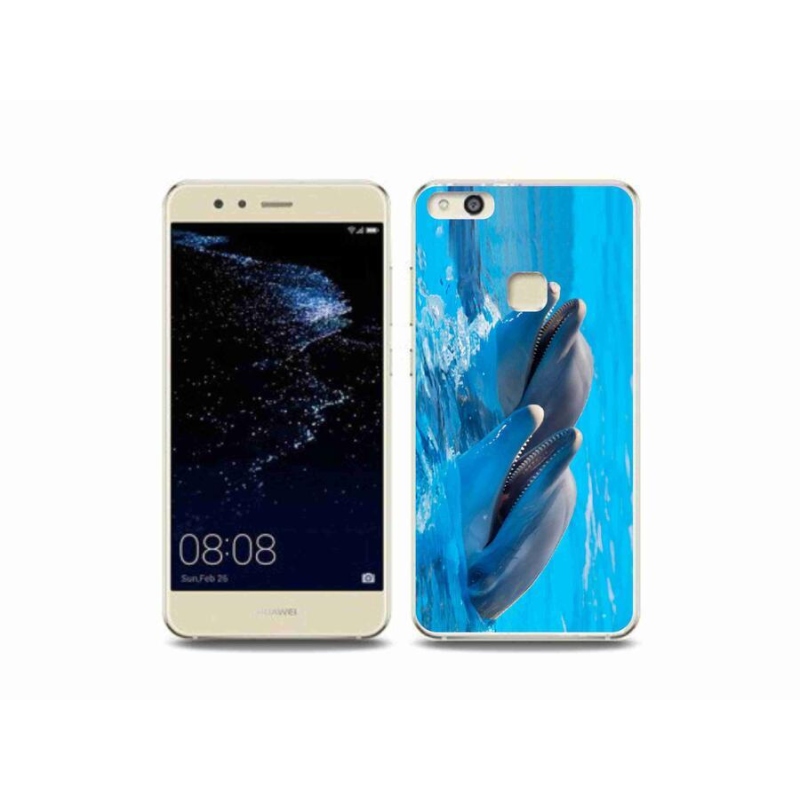 Gél borító mmCase a mobil Huawei P10 Lite - delfinek számára