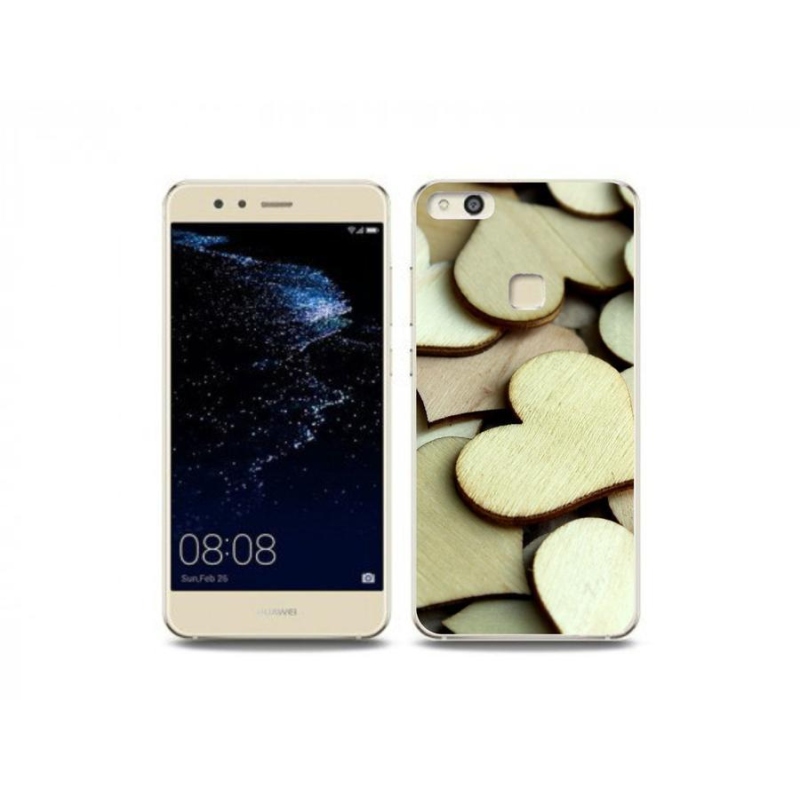 Gél borítás mmCase a Huawei P10 Lite készülékhez - fából készült szívek