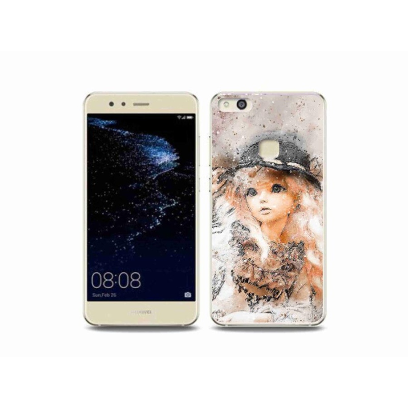 Gél borító mmCase mobil Huawei P10 Lite - lány kalappal