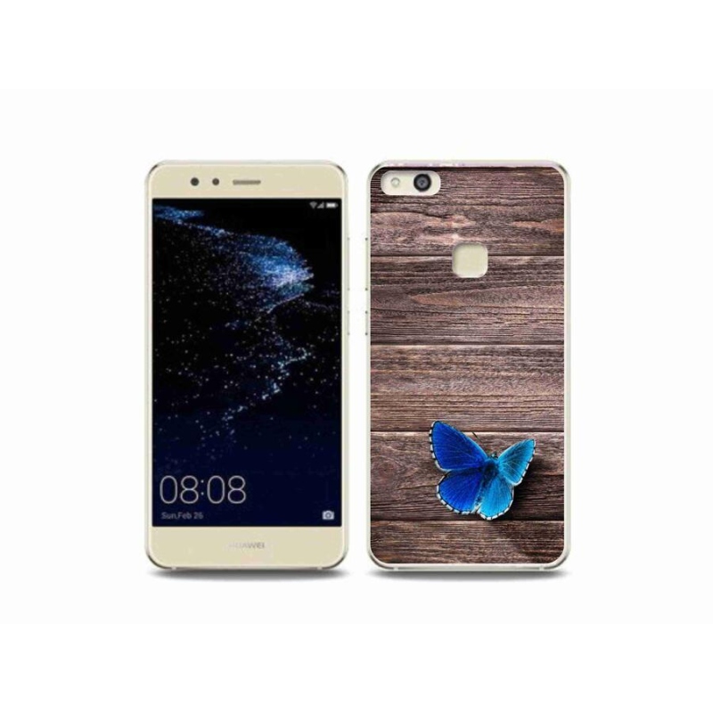 Zselés borítás mmCase a Huawei P10 Lite készülékhez - kék pillangó 1