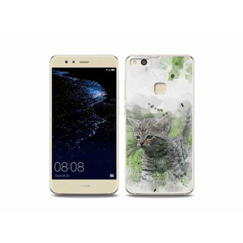 Gél borítás mmCase mobil Huawei P10 Lite - aranyos cica 1