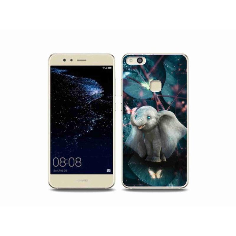 Gél borító mmCase a mobil Huawei P10 Lite készülékhez - aranyos elefánt