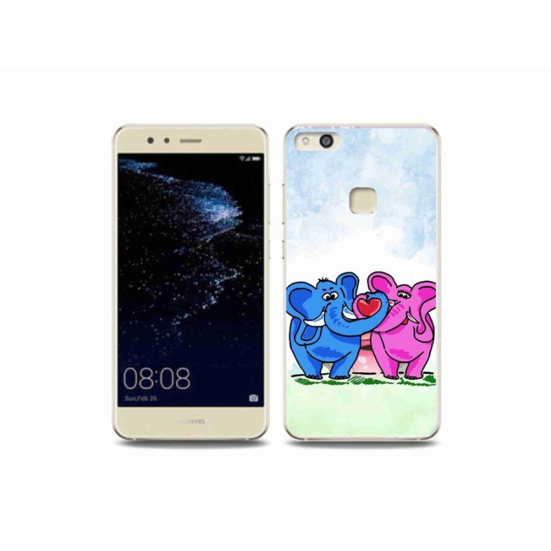 Gél borító mmCase a mobil Huawei P10 Lite készülékhez - szerelmes elefántok