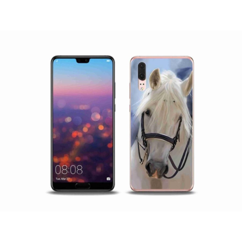 Gél borítás mmCase a Huawei P20 készülékhez - fehér ló