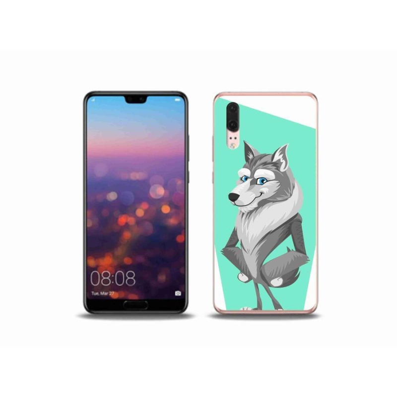 Gél borítás mmCase mobil Huawei P20 - rajzfilm farkas