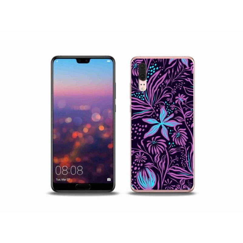 Gél borító mmCase a mobil Huawei P20 - virágok 2