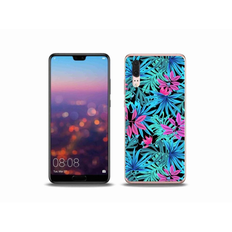 Gél borító mmCase a mobil Huawei P20 - virágok 3