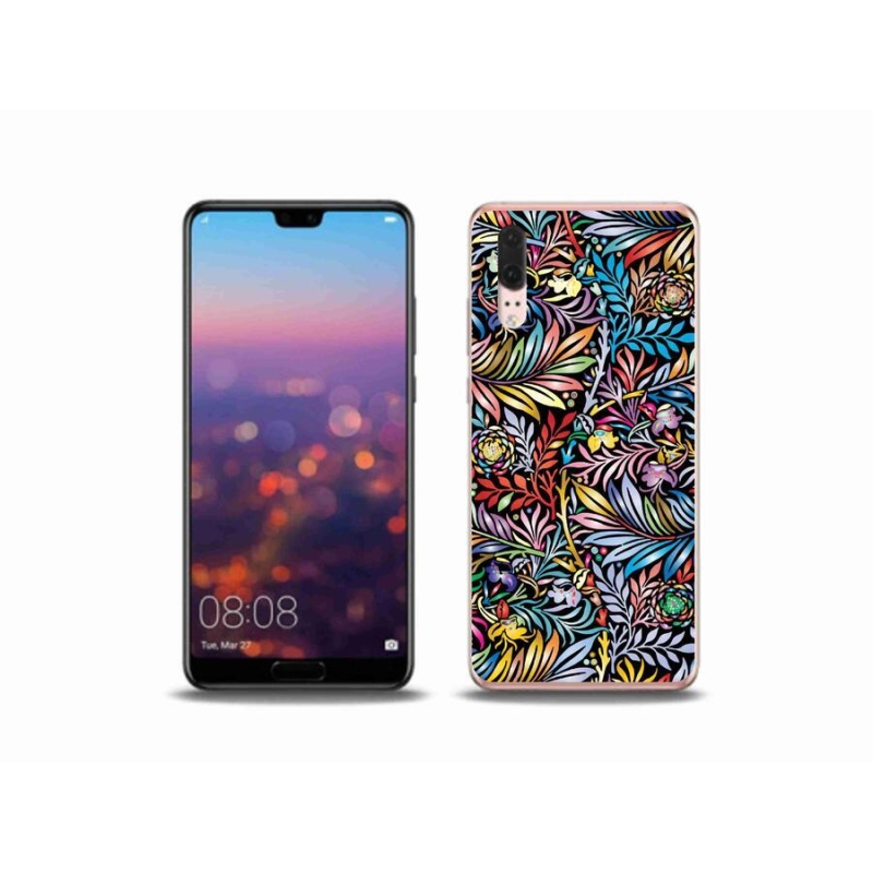 Gél borító mmCase a mobil Huawei P20 - virágok 5