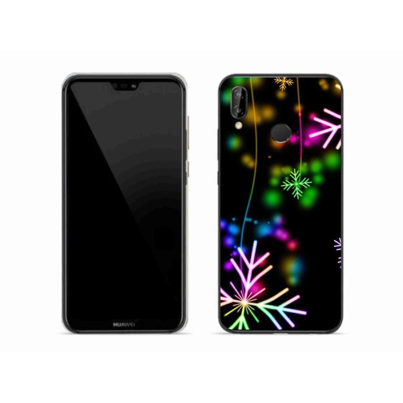 Gél borító mmCase a Huawei P20 Lite mobiltelefonon - színes pelyhek
