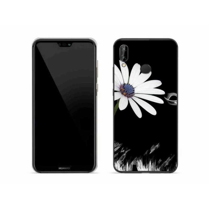 Gél borítás mmCase a Huawei P20 Lite készülékhez - fehér virág
