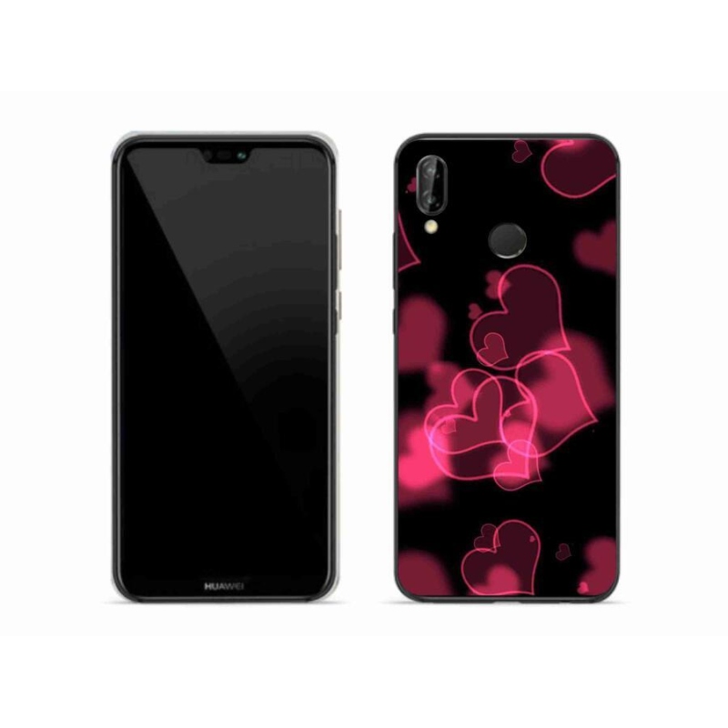 Gél borítás mmCase a Huawei P20 Lite készülékhez - piros szívek
