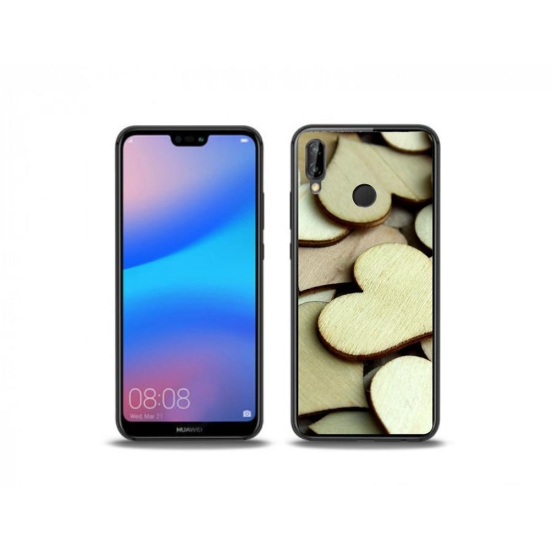 Gél borítás mmCase a Huawei P20 Lite készülékhez - fából készült szívek