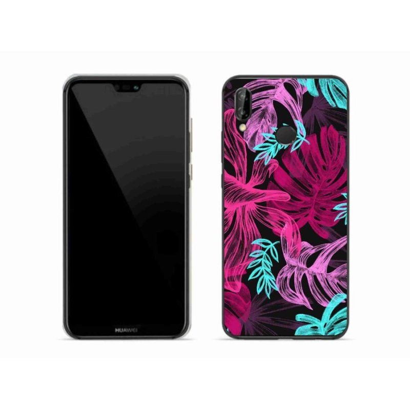Gél borító mmCase a mobil Huawei P20 Lite - virágok 1