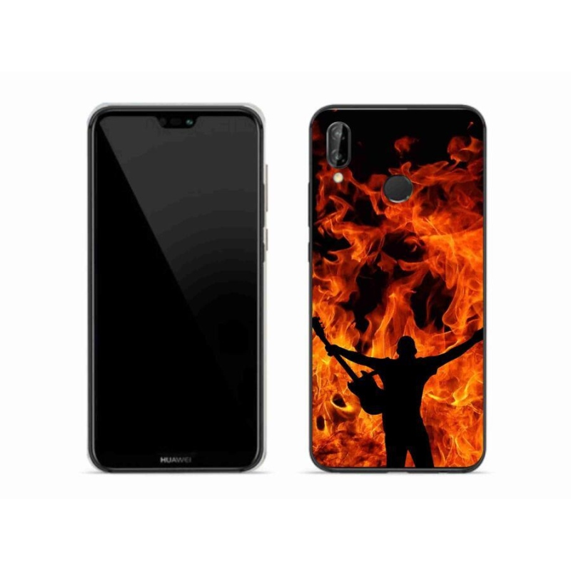 Gél borító mmCase mobil Huawei P20 Lite - zenész és tűz