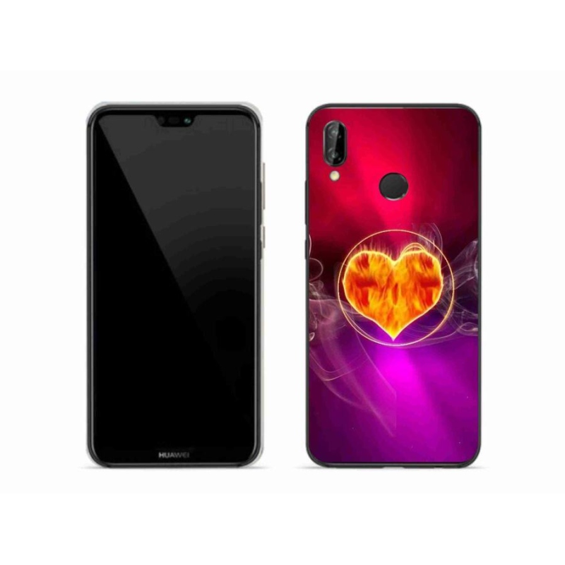 Gél borítás mmCase a mobil Huawei P20 Lite készülékhez - tüzes szív