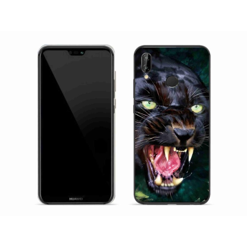 Gél borítás mmCase a Huawei P20 Lite készülékhez - dühös fekete párduc