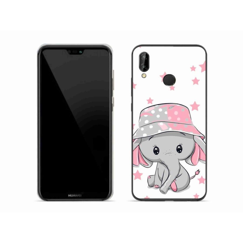 Gél borítás mmCase a Huawei P20 Lite készülékhez - rózsaszín elefánt