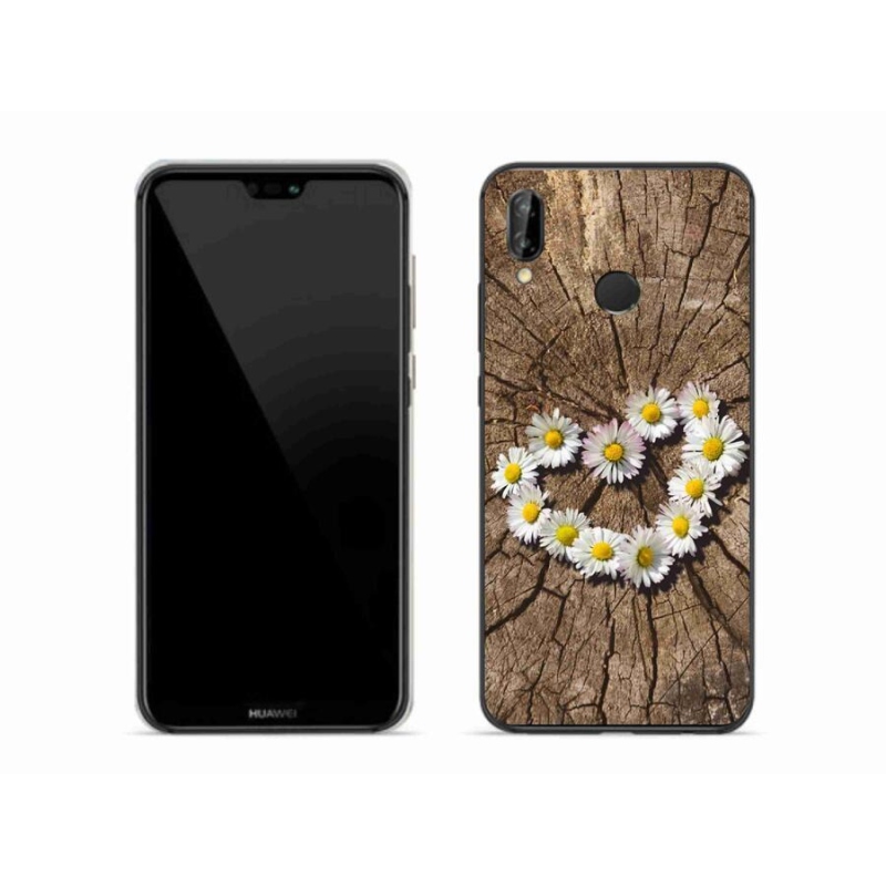 Gél borító mmCase a mobil Huawei P20 Lite készülékhez - százszorszépek szíve