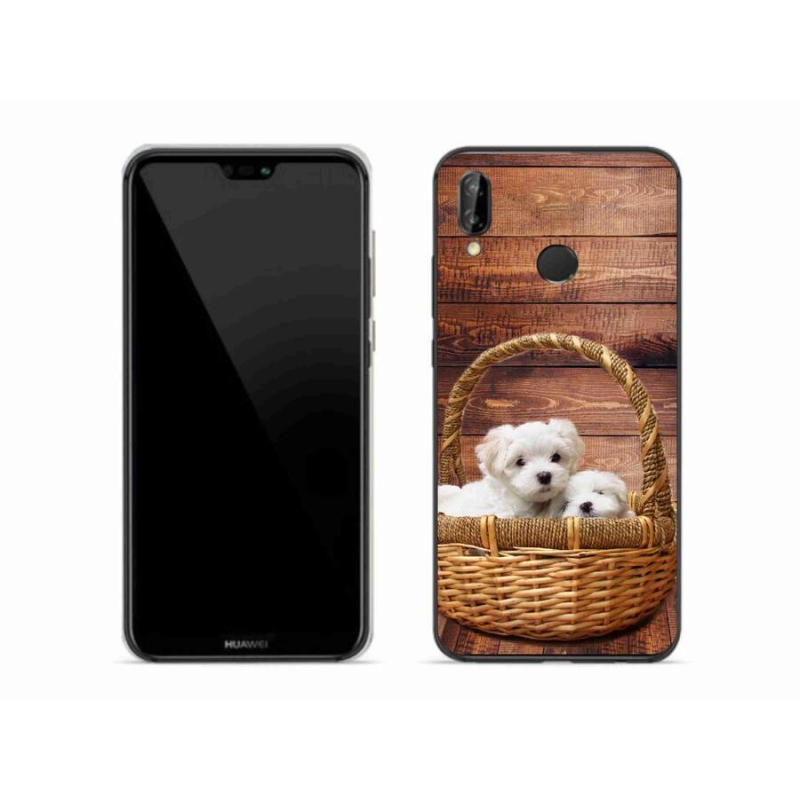 Gél borítás mmCase mobil Huawei P20 Lite - kölyökkutyákhoz