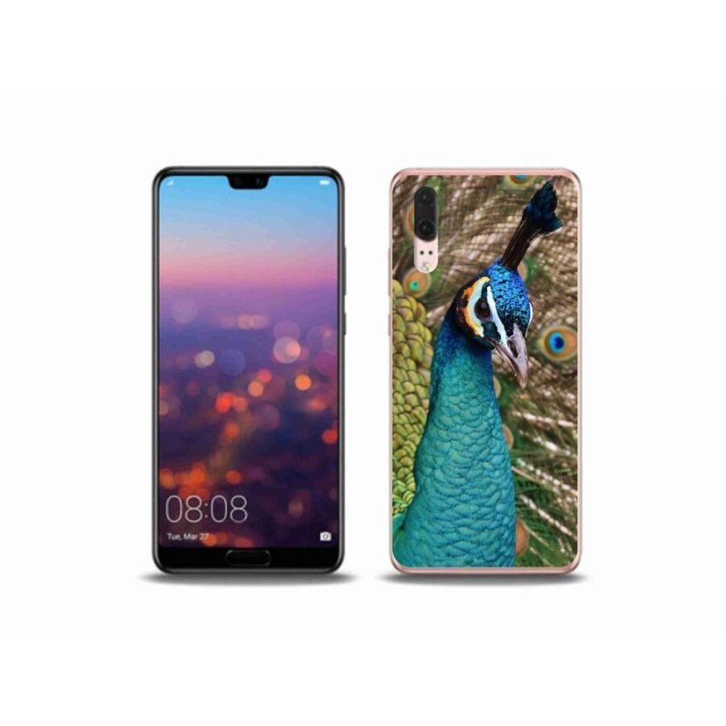 Gél védőhuzat mmCase mobil Huawei P20 - páva