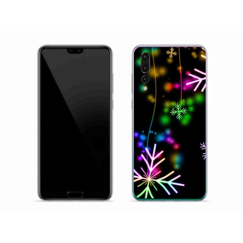 Gél borítás mmCase a mobil Huawei P20 Pro - színes pelyhekkel