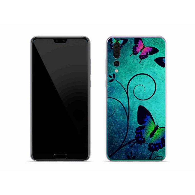 Gél borítás mmCase a mobil Huawei P20 Pro készülékhez - színes pillangók
