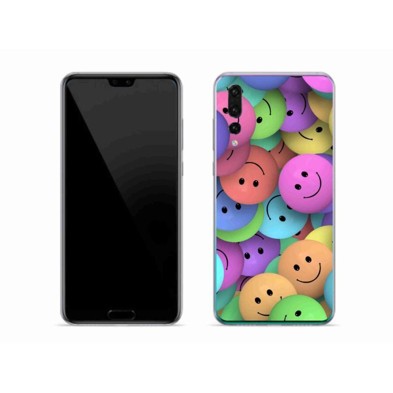 Gél borítás mmCase a Huawei P20 Pro készülékhez - színes smiley-k