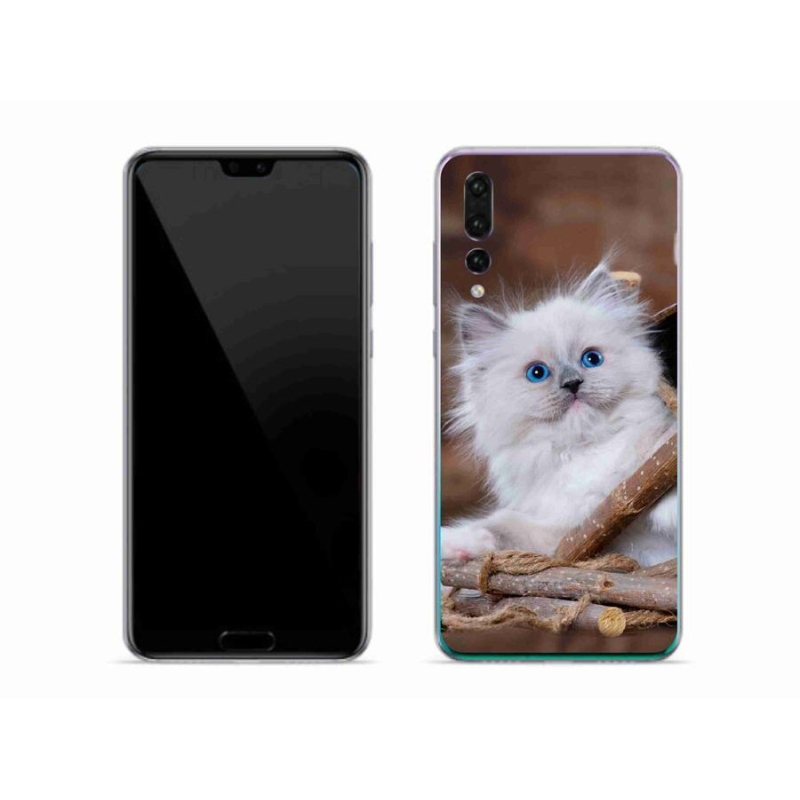 Gél borítás mmCase a Huawei P20 Pro készülékhez - fehér cica