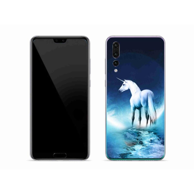 Zselés borítás mmCase a Huawei P20 Pro készülékhez - fehér egyszarvú