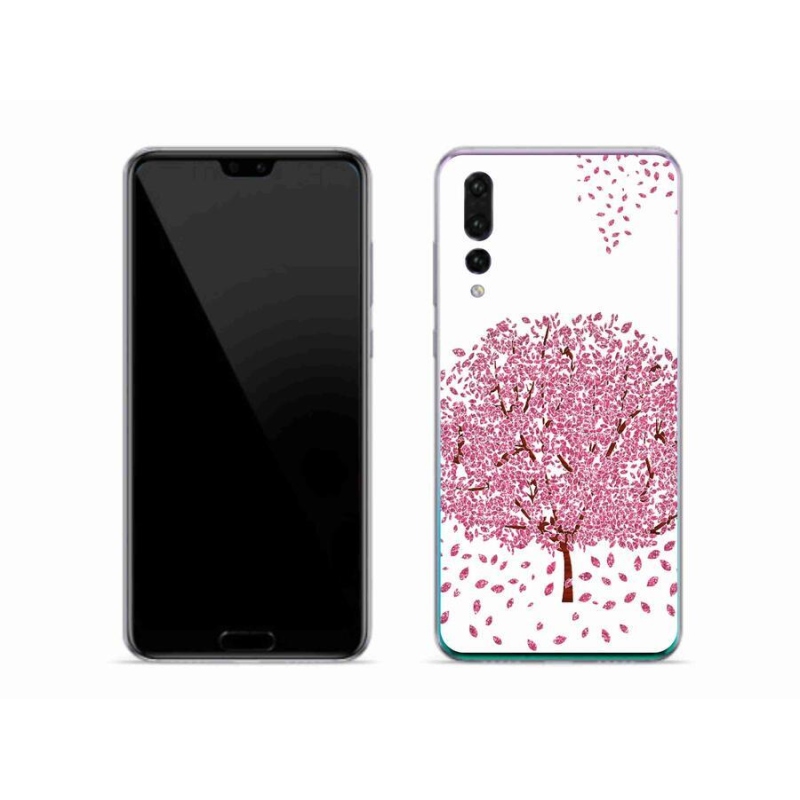 Gél borítás mmCase a mobil Huawei P20 Pro készülékhez - rajzfilmfa levelekkel