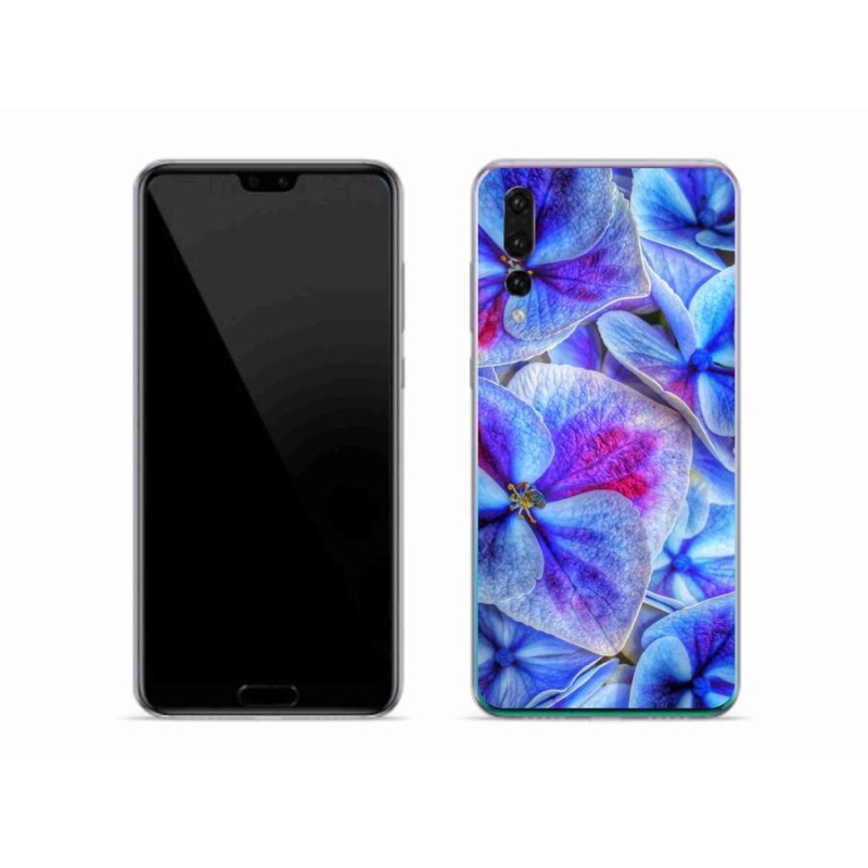 Gél védőhuzat mmCase mobiltelefonhoz Huawei P20 Pro - kék virágok 1