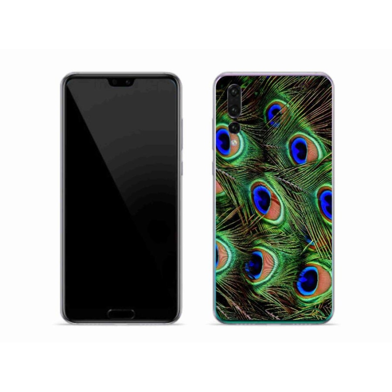Zselés borítás mmCase a Huawei P20 Pro készülékhez - pávatoll