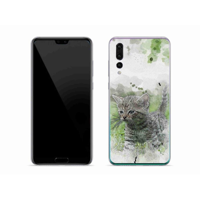 Gél borítás mmCase mobil Huawei P20 Pro - aranyos cica 1
