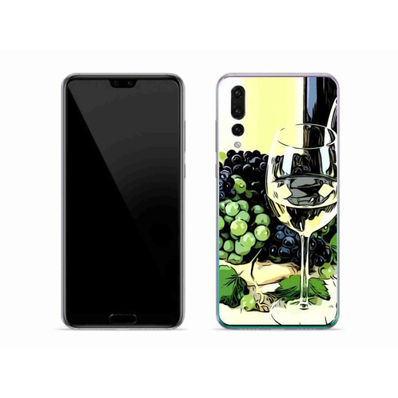 Gél borítás mmCase a Huawei P20 Pro számára - pohár bor