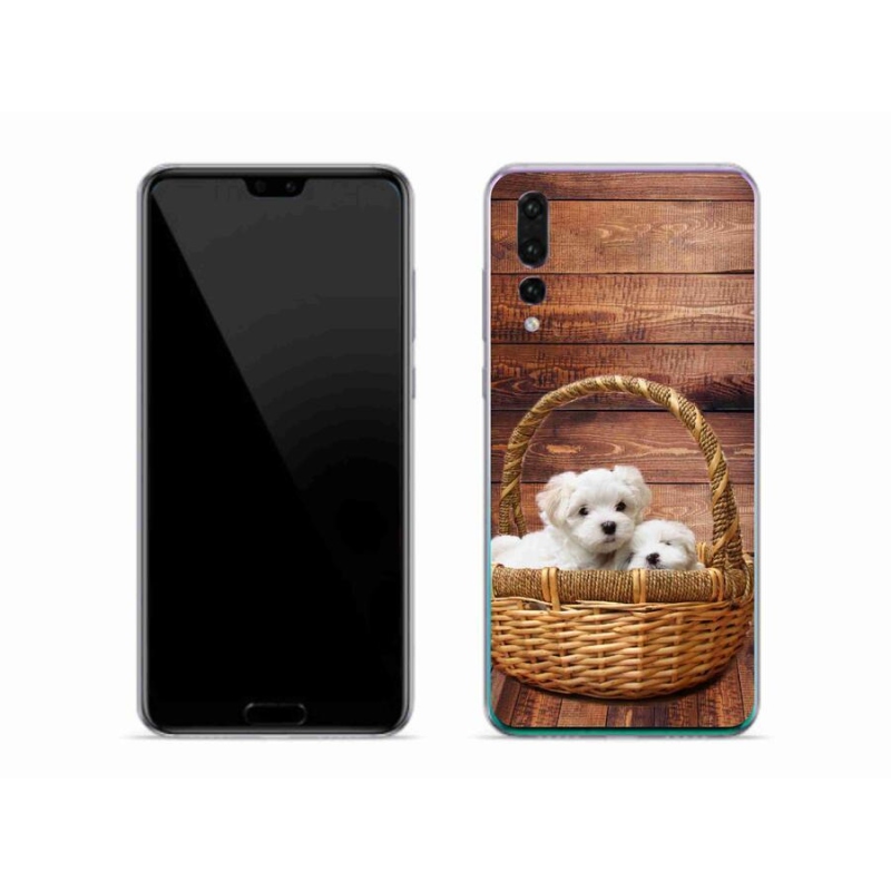 Gél borítás mmCase a Huawei P20 Pro számára - kölyökkutyák
