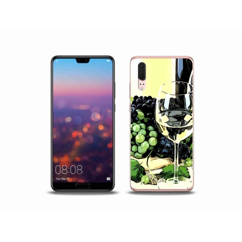 Gél borító mmCase mobil Huawei P20 - pohár bor