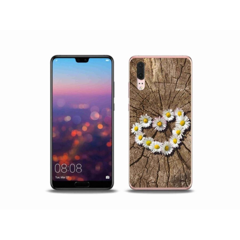 Gél borító mmCase mobil Huawei P20 - szív a százszorszépek szívéhez