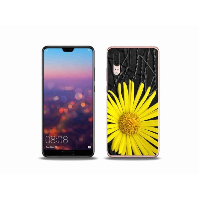 Gél borítás mmCase a Huawei P20 készülékhez - sárga virág