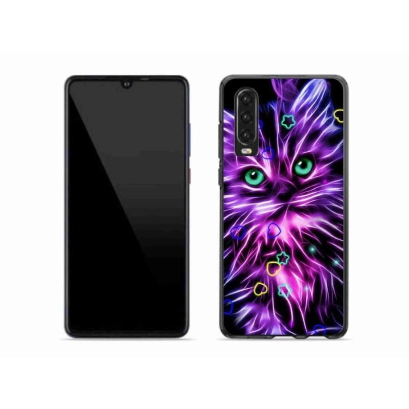 Gél borítás mmCase mobil Huawei P30 - absztrakt macska