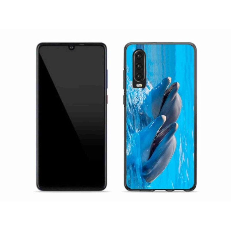 Gél borítás mmCase mobil Huawei P30 - delfinek - mobiltelefonhoz