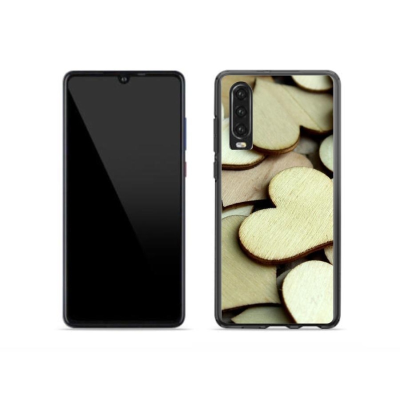 Gél borítás mmCase a Huawei P30-hoz - fából készült szívek