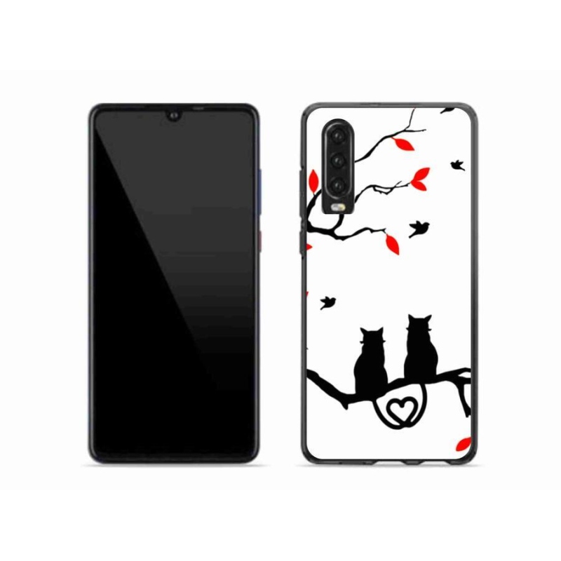 Gél borító mmCase a Huawei P30-hoz - macska szeretet