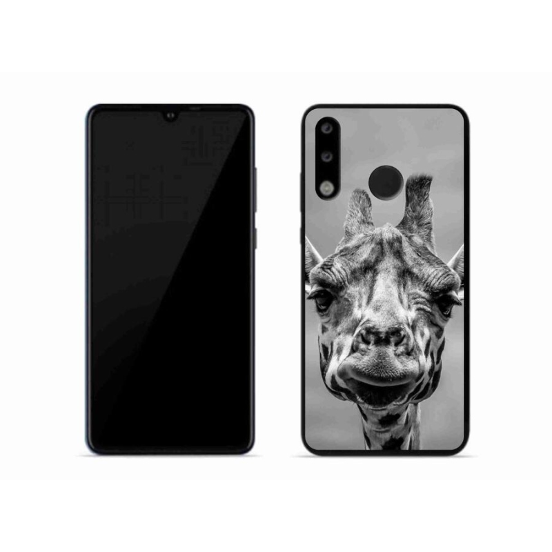 Gél borítás mmCase a Huawei P30 Lite készülékhez - fekete-fehér zsiráf