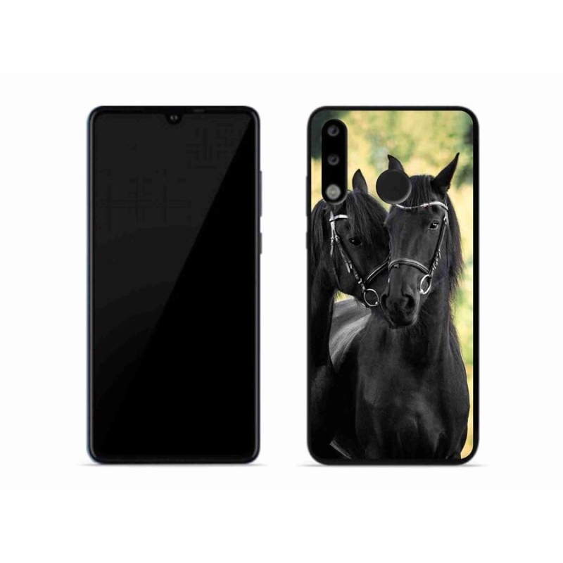 Gél borítás mmCase a Huawei P30 Lite készülékhez - két fekete ló