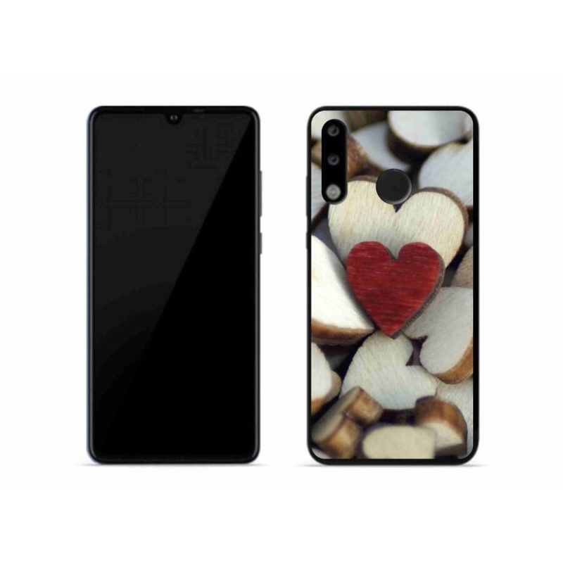 Gél borítás mmCase a Huawei P30 Lite készülékhez - gravírozott piros szív