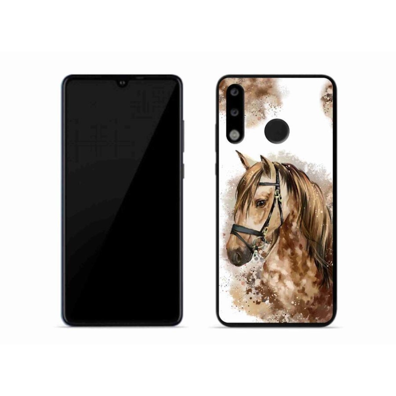 Gél borítás mmCase a Huawei P30 Lite készülékhez - barna rajzfilm ló