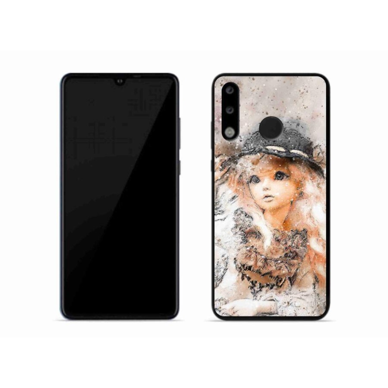 Gél borító mmCase mobil Huawei P30 Lite - lány kalappal