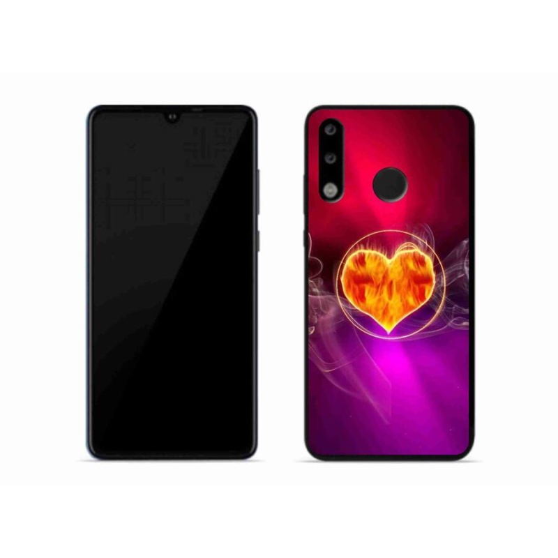 Gél borító mmCase a mobil Huawei P30 Lite - tüzes szívhez