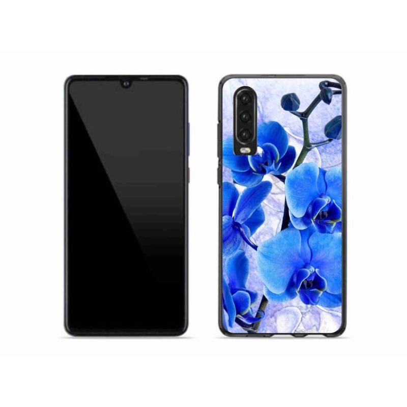 Gél borító mmCase mobiltelefonhoz Huawei P30 - kék virágok