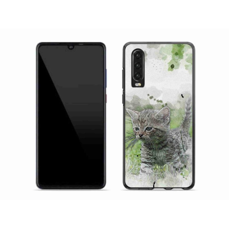 Gél borító mmCase mobil Huawei P30 - aranyos cica 1